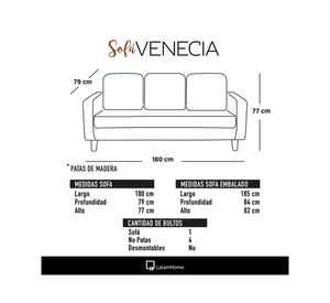 Sofá Venecia velvet burdeo