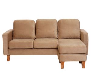 Sofá seccional Venecia velvet beige