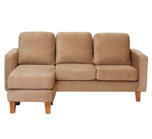 Sofá seccional Venecia velvet beige