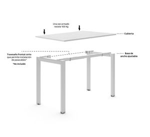 Escritorio 140 cm Neo natura/blanco Form Office
