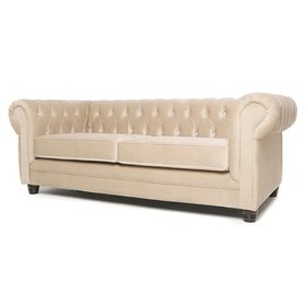 Sofá 3 cuerpos Chesterfield felpa