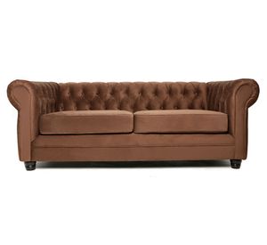 Sofá 3 cuerpos Chesterfield felpa