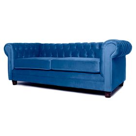 Sofá 3 cuerpos Chesterfield felpa