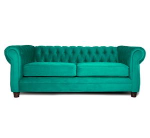 Sofá 3 cuerpos Chesterfield felpa