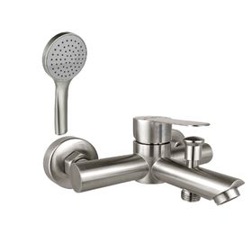 Monomando de tina ducha New Barcelona gris satinado