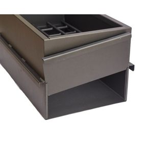 Caja para brazas acero gris 1 un.