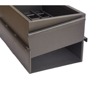 Caja para brazas acero gris 1 un.