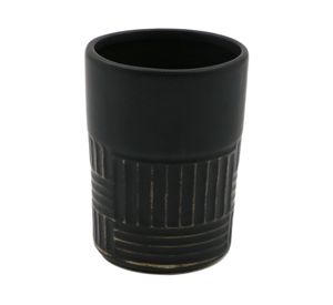 Portacepillo cerámico negro