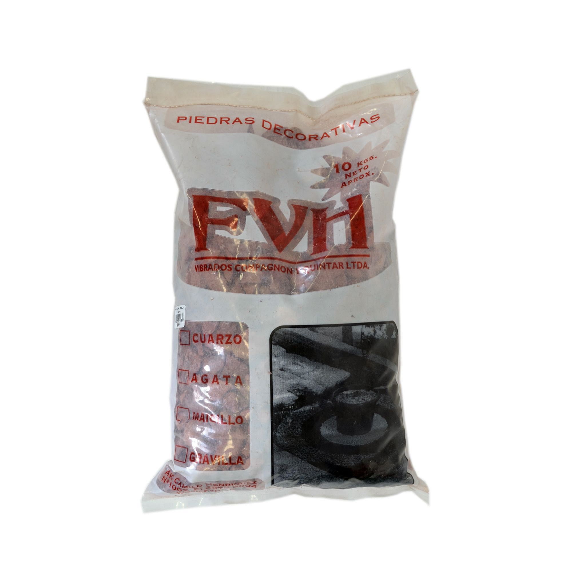 Gravilla roja 12x20mm 10 kilos FVH