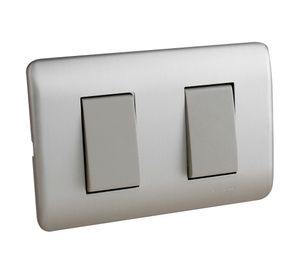 Interruptor doble iridium champagne mod beige Schneider