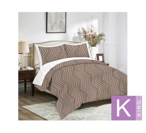 Plumón Zigzag G taupe king