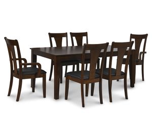 Juego de comedor 6 sillas Thomas café