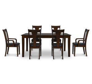 Juego de comedor 6 sillas Thomas café