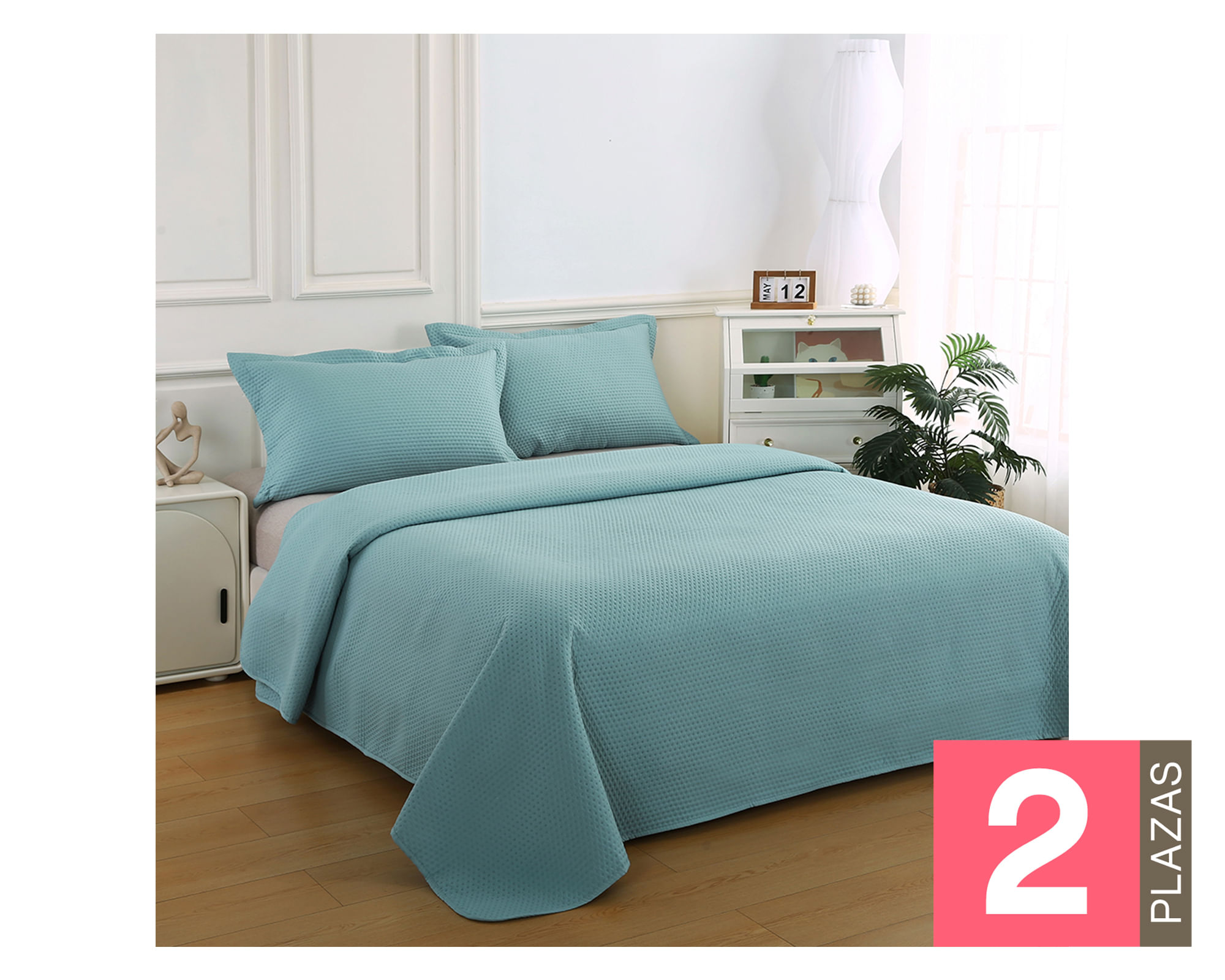 Idetex Quilt Atenas aqua 2 plazas