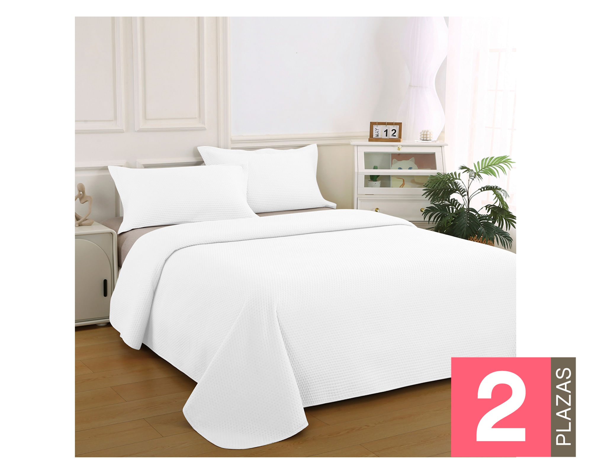 Idetex Quilt Atenas blanco 2 plazas