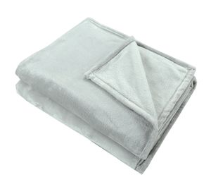 Frazada Flannel gris king