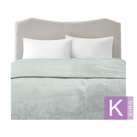 Frazada Flannel gris king