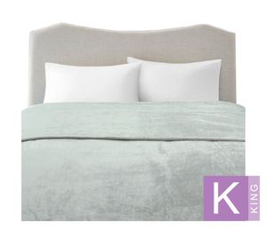 Frazada Flannel gris king