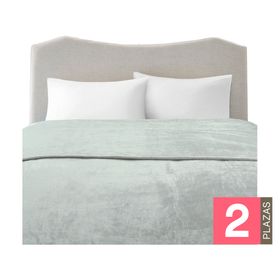 Frazada Flannel gris 2 plazas