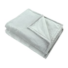 Frazada Flannel gris 2 plazas