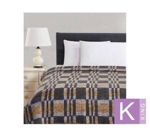 Frazada Flannel térmica gris king