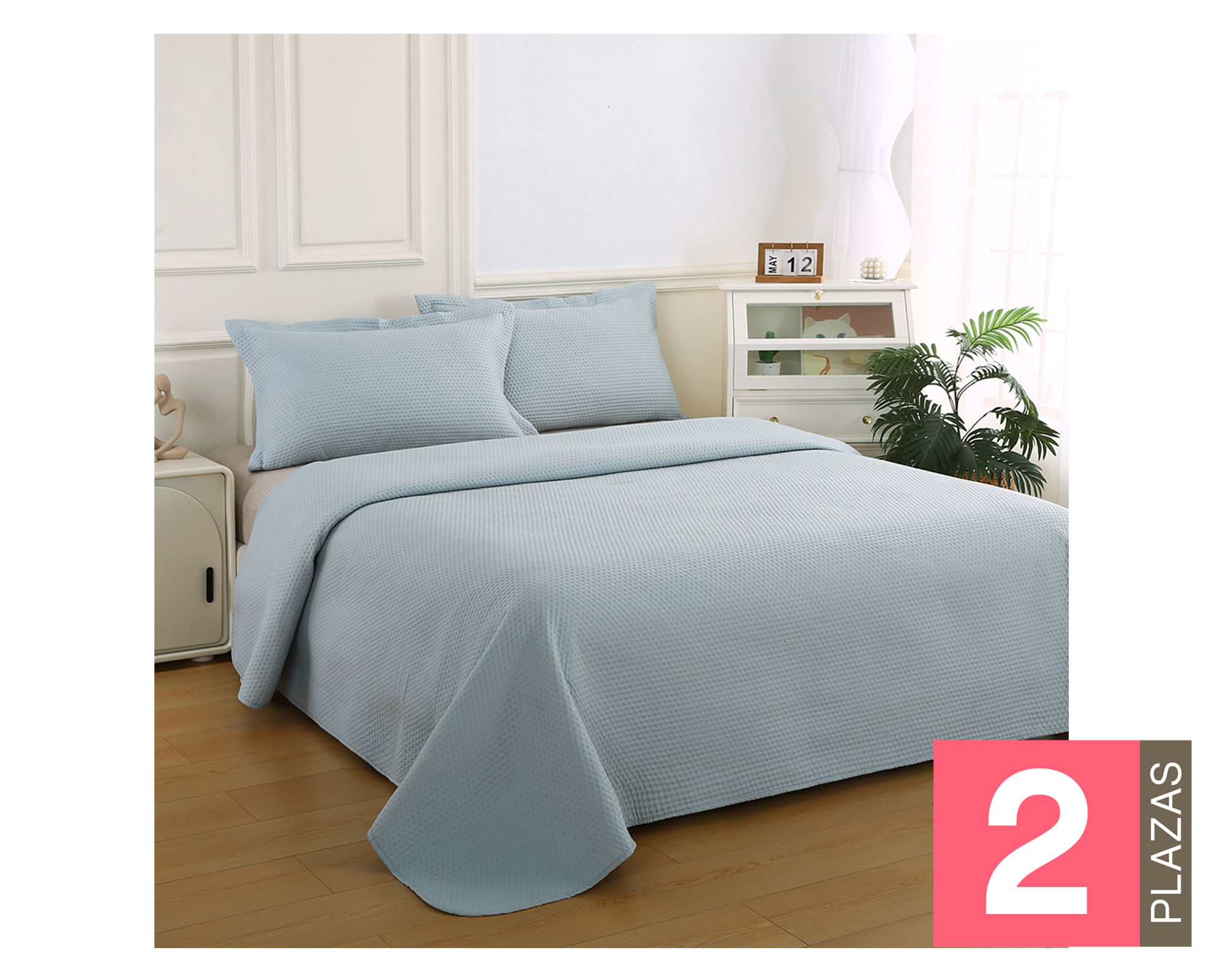 Illusions Quilt Atenas gris 2 plazas