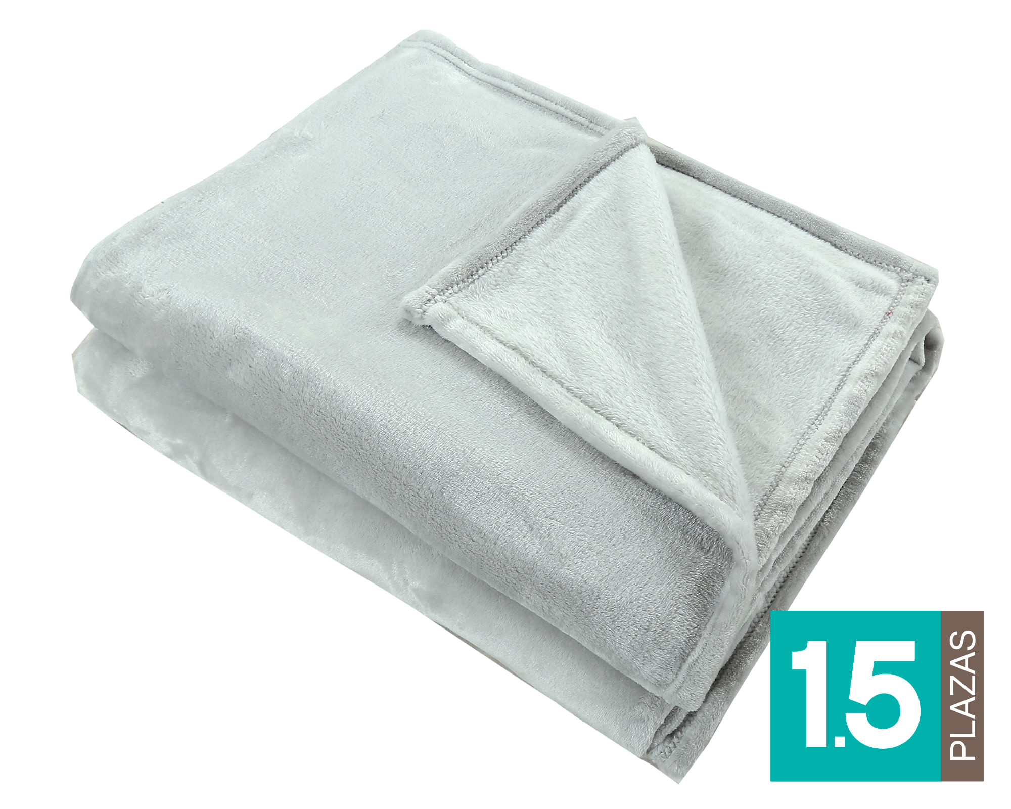 Illusions Frazada Flannel gris 1.5 plazas