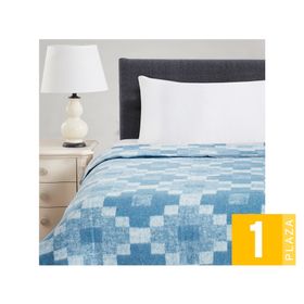 Frazada Jacquard celeste 1 Plaza