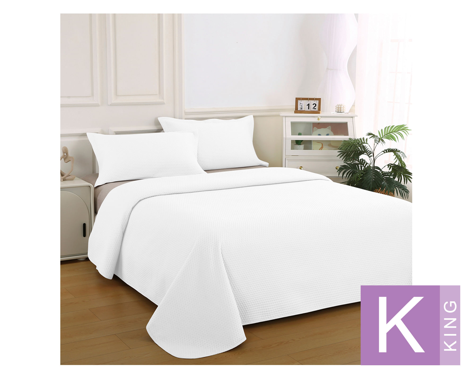 Idetex Quilt Atenas blanco king