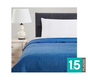 Frazada Lana azul 1.5 plazas
