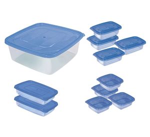 Contenedor plástico cuadrado 11 unidades