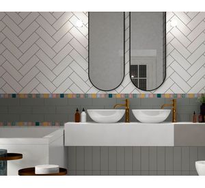 Cerámica muro Ice Colors gris muy claro 8.8 mm 1.2 m2