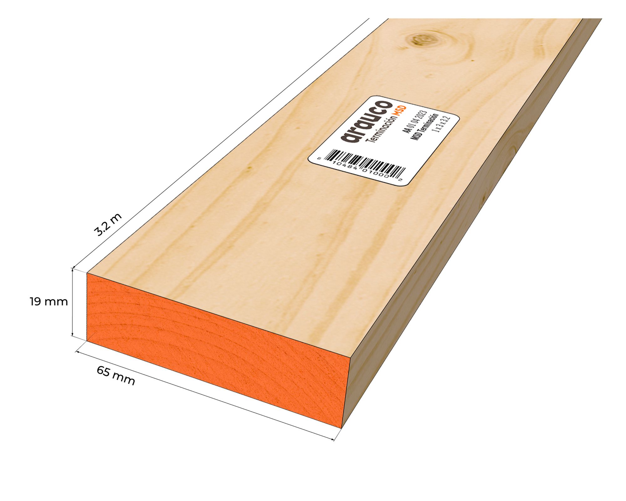 Pino Seco Cepillado Premium 1x3 3,2m MSD