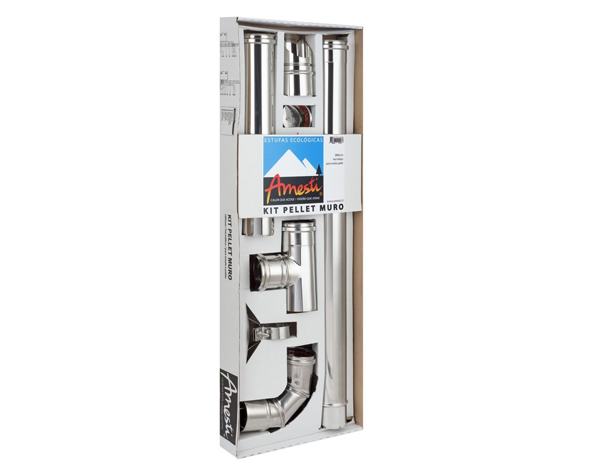 Amesti Kit de instalación Pellet de muro