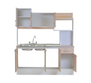 Kit cocina 7 puertas 1 cajón lavaplatos y grifería Aconcagua Mobikit