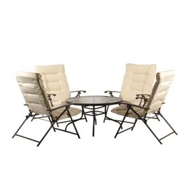 Set terraza 4 personas Múnich beige Outzen
