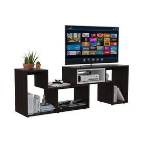 Rack extensible TV 40'' + biblioteca cubo + arrimo Beijing wengue TuHome