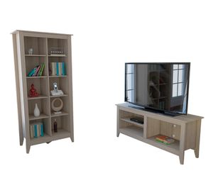 Rack TV 65'' + librero Esencial rovere TuHome