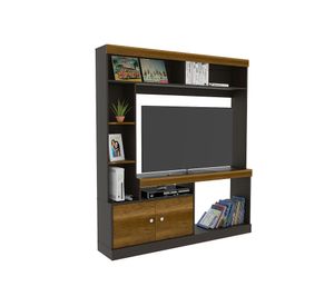 Estante TV 55" biblioteca caramelo wengue