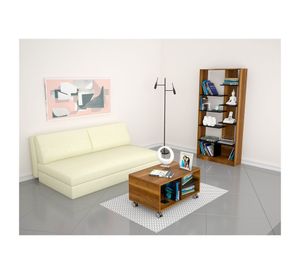 Mesa de centro + biblioteca Classic caramelo/wengue TuHome