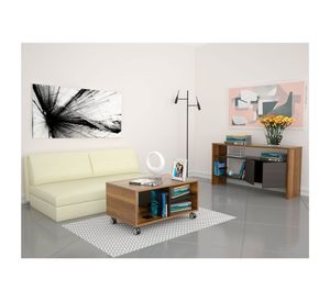 Mesa de centro + arrimo Classic caramelo/wengue TuHome