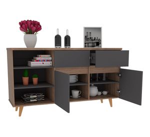 Rack TV 60'' + buffet Salem miel/plomo TuHome