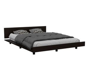 Cama 2 plazas + cómoda 3 cajones Kaia wengue/miel TuHome