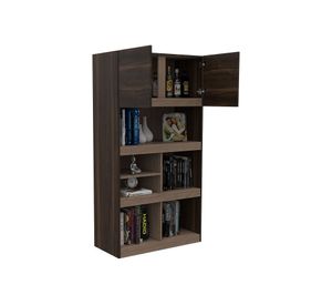 Escritorio 3 cajones Office 10 + biblioteca 2 puertas Office 9 habano/miel TuHome