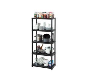 Estante 5 niveles negro Rimax