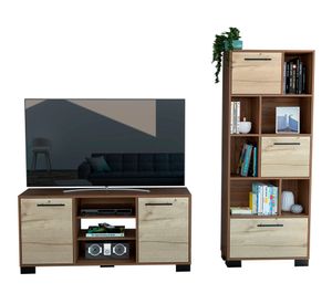 Rack TV 50'' + biblioteca Marsella gales/duna TuHome