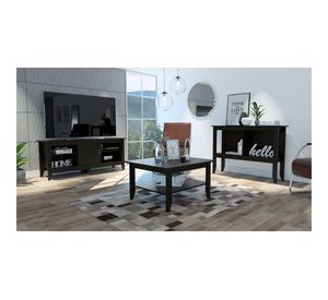 Rack TV 65'' + mesa de centro + arrimo Essential wengue TuHome