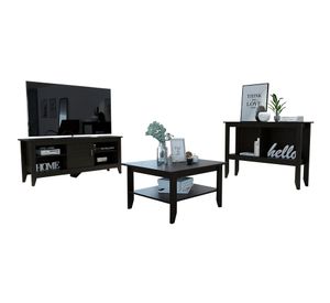 Rack TV 65'' + mesa de centro + arrimo Essential wengue TuHome