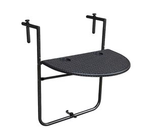 Mesa balcón ajustable negro Northwest