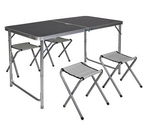 Mesa plegable + 4 pisos plegables Outback